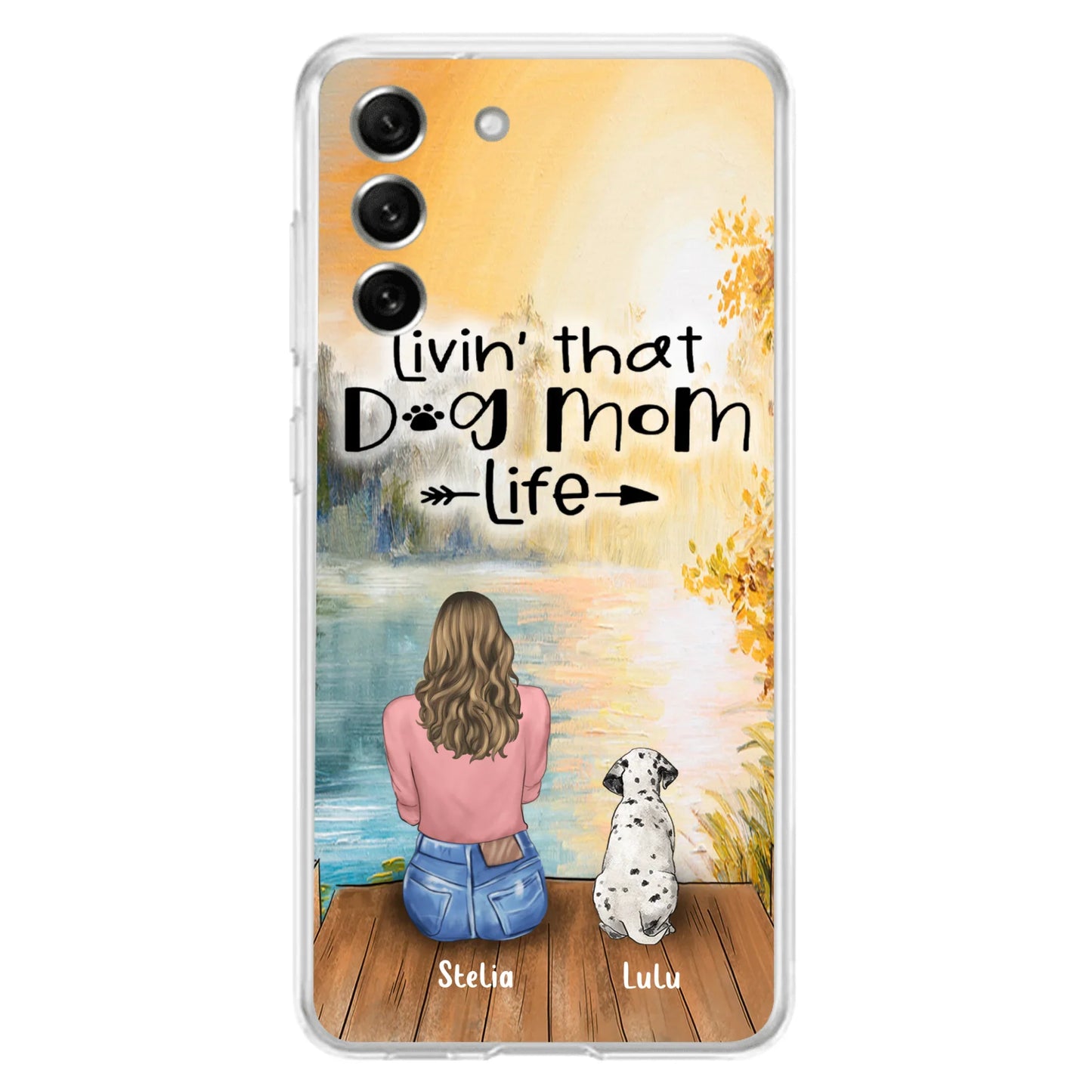 Custom Personalized Dog Mom Phone Case upto 4 Dogs