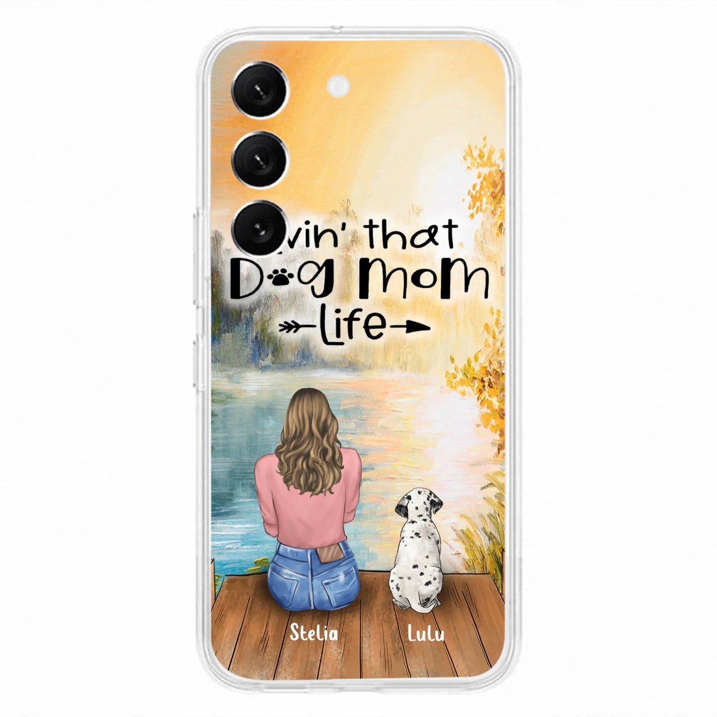 Custom Personalized Dog Mom Phone Case upto 4 Dogs