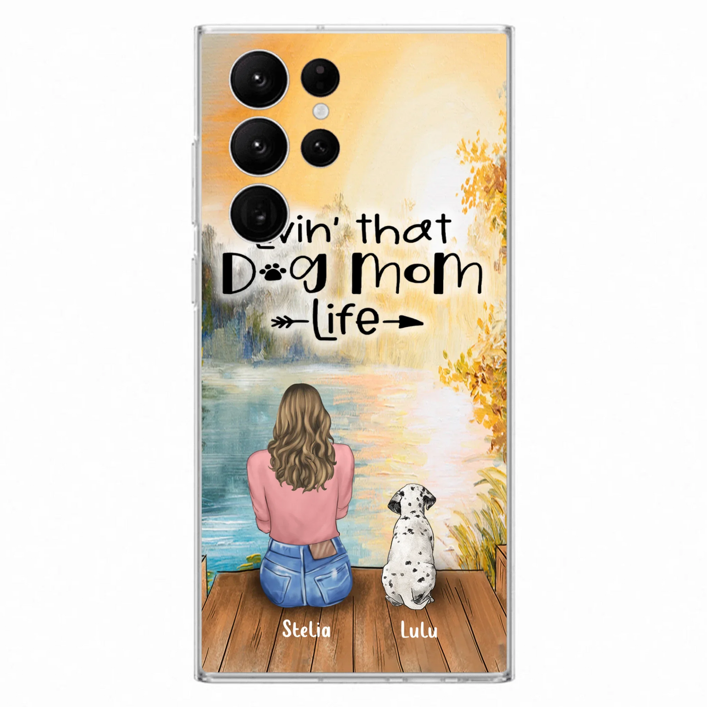 Custom Personalized Dog Mom Phone Case upto 4 Dogs