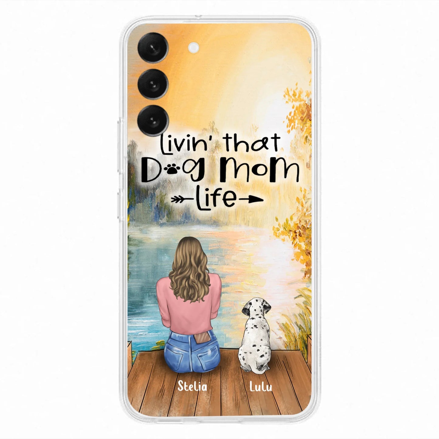 Custom Personalized Dog Mom Phone Case upto 4 Dogs