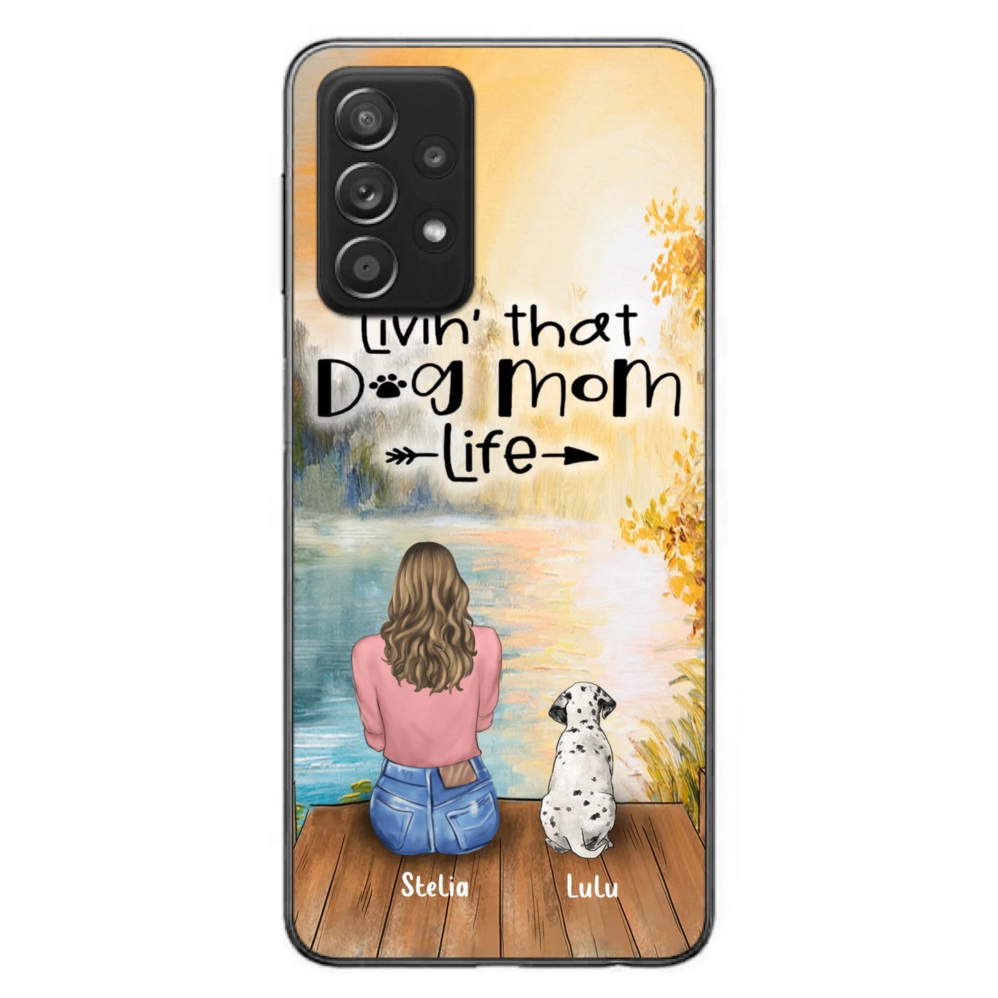 Custom Personalized Dog Mom Phone Case upto 4 Dogs