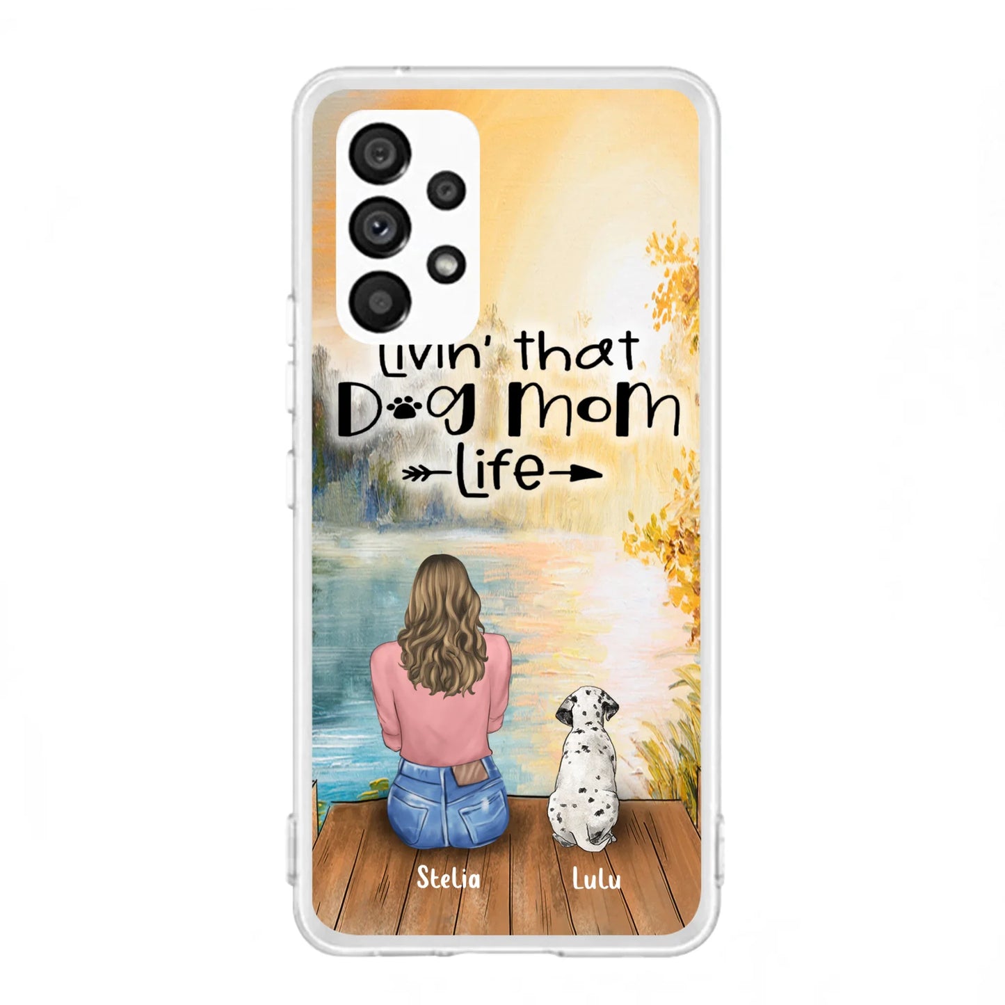 Custom Personalized Dog Mom Phone Case upto 4 Dogs