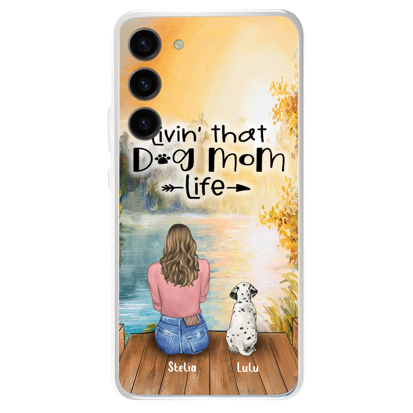 Custom Personalized Dog Mom Phone Case upto 4 Dogs