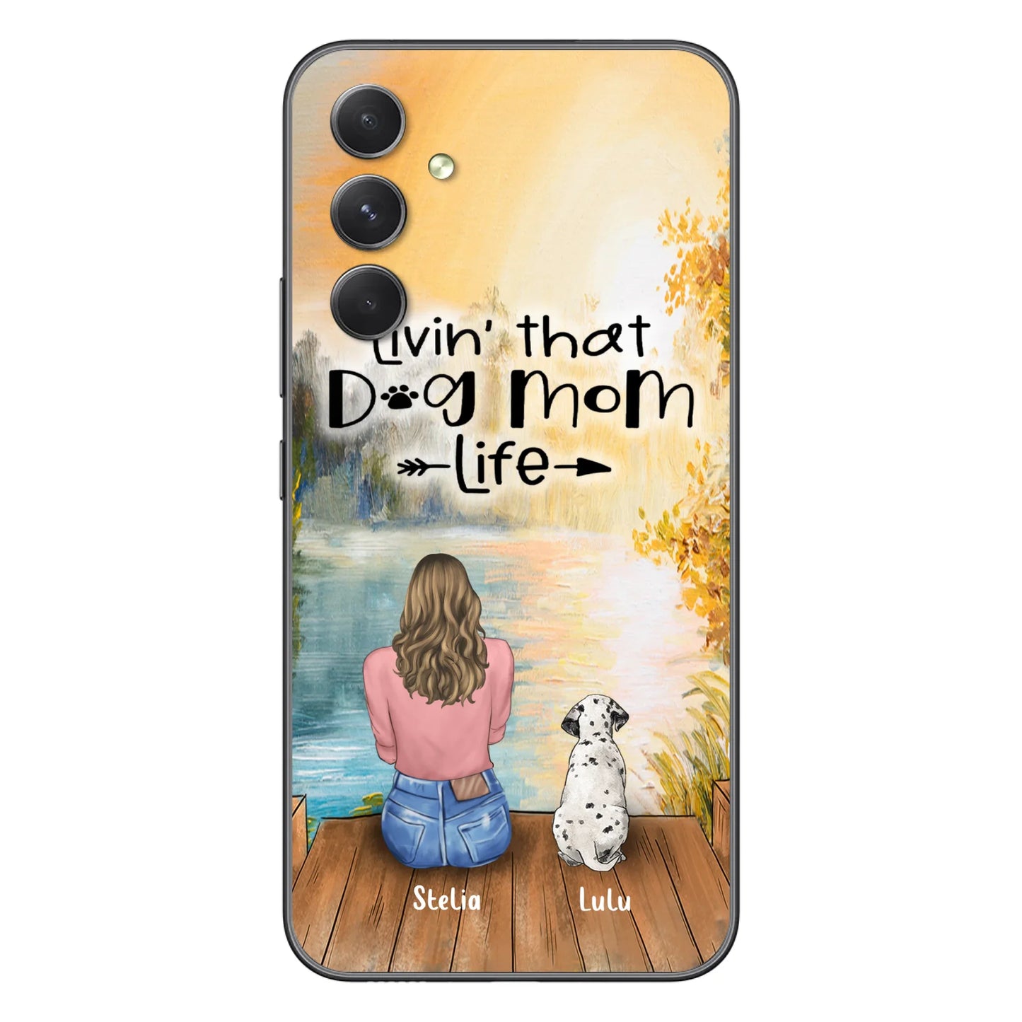 Custom Personalized Dog Mom Phone Case upto 4 Dogs