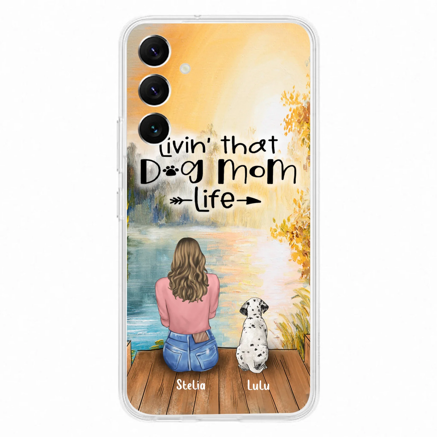 Custom Personalized Dog Mom Phone Case upto 4 Dogs