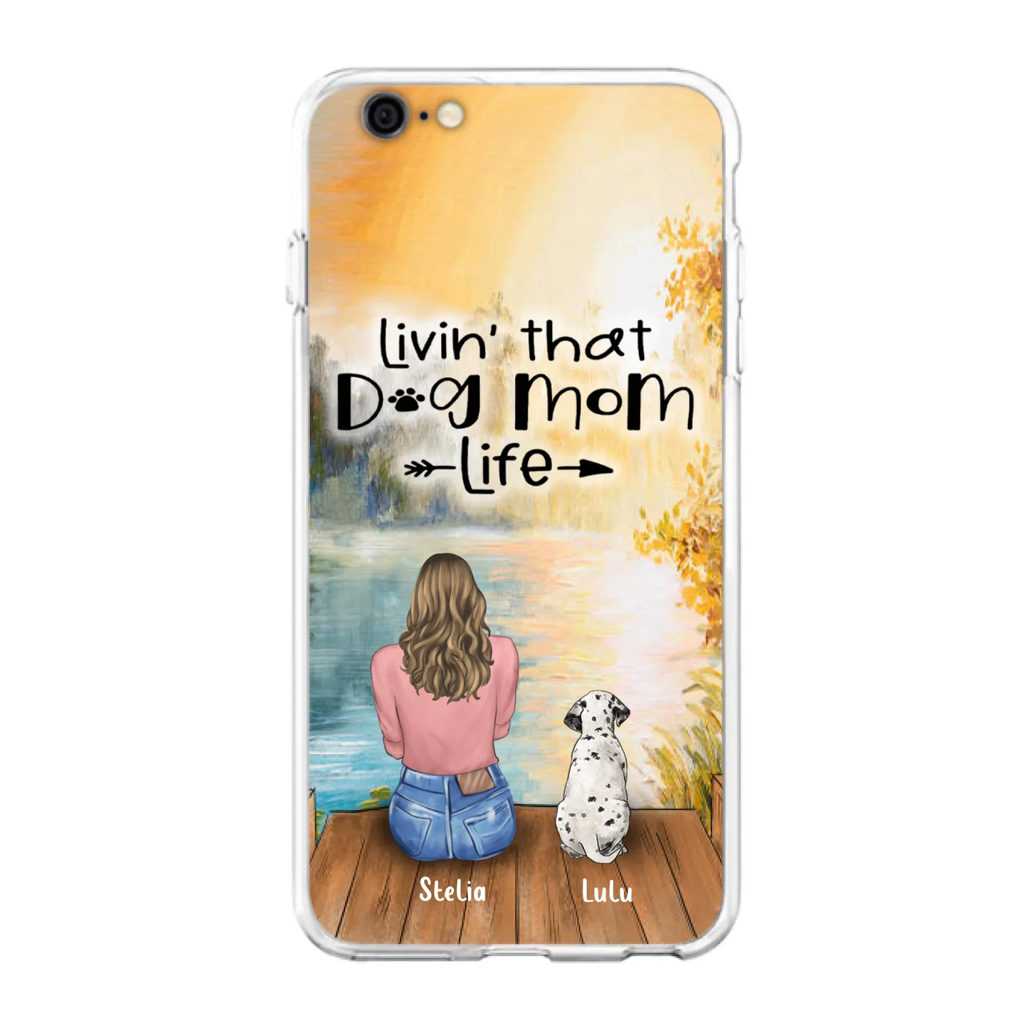 Custom Personalized Dog Mom Phone Case upto 4 Dogs