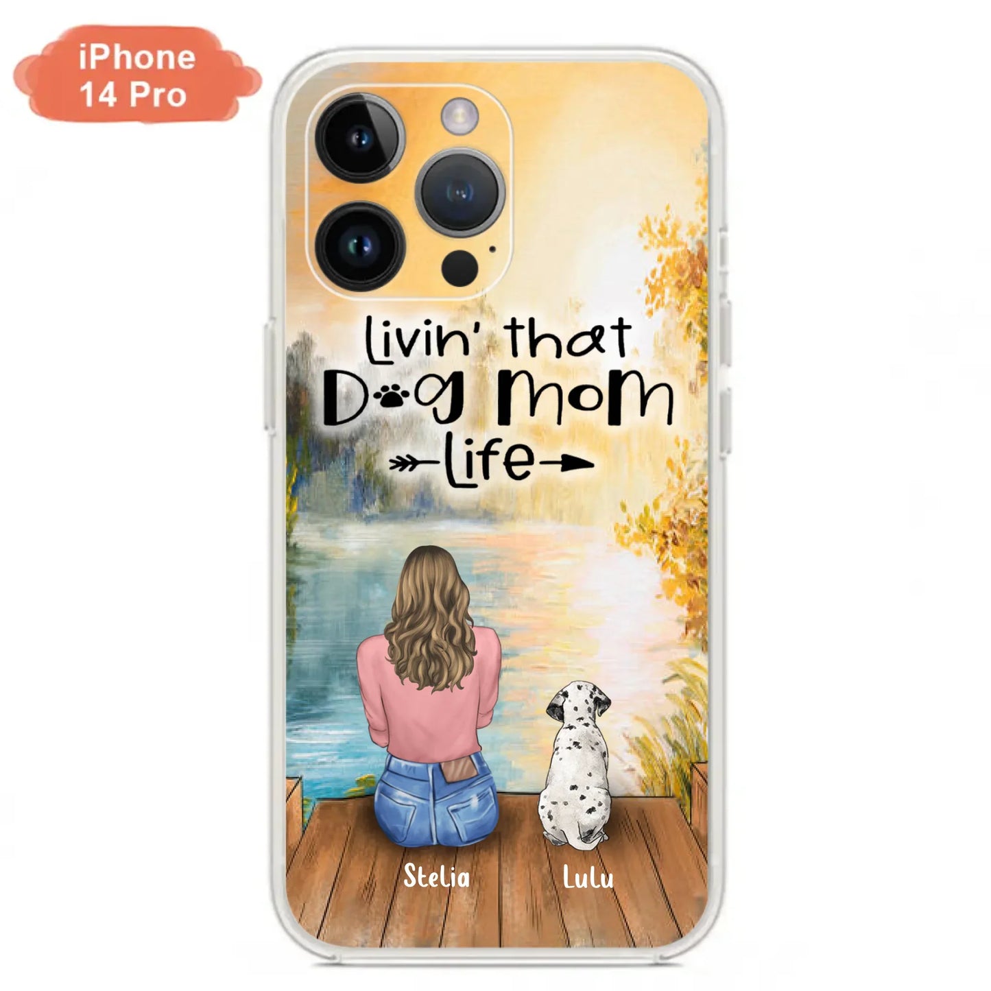 Custom Personalized Dog Mom Phone Case upto 4 Dogs