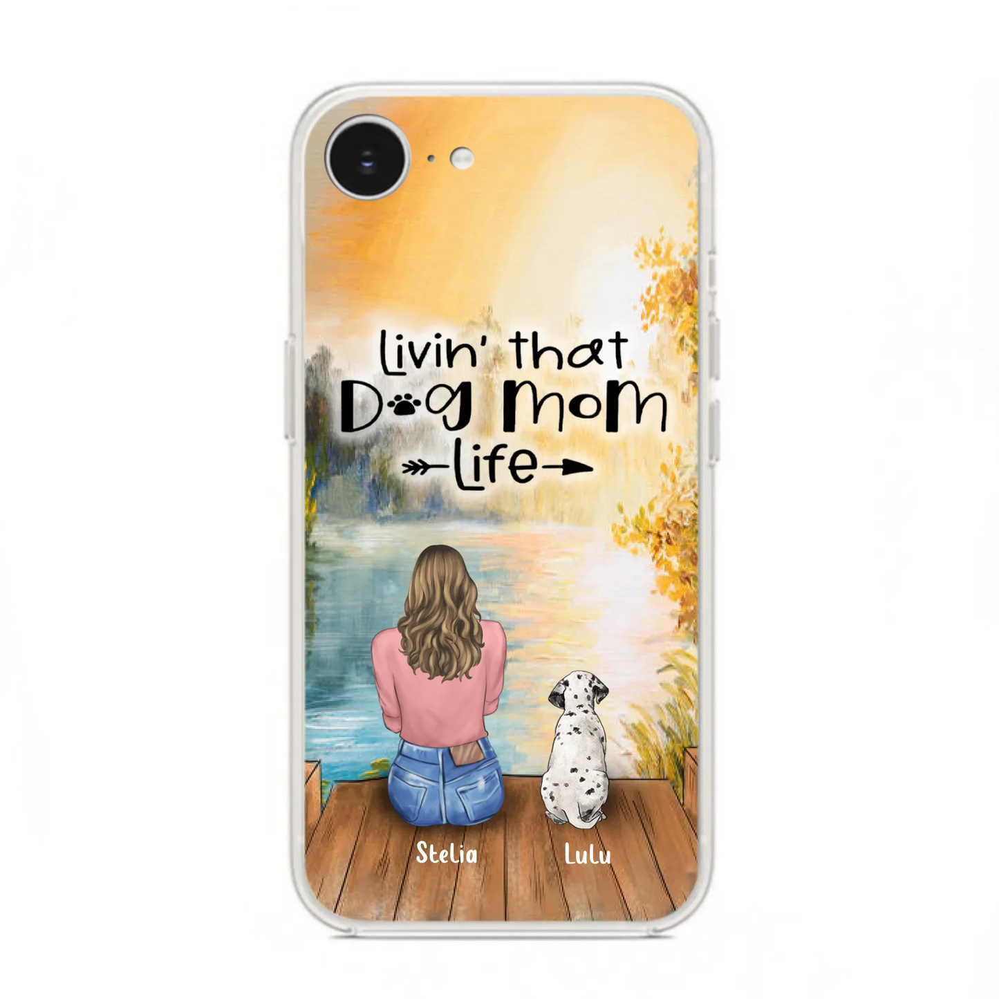 Custom Personalized Dog Mom Phone Case upto 4 Dogs