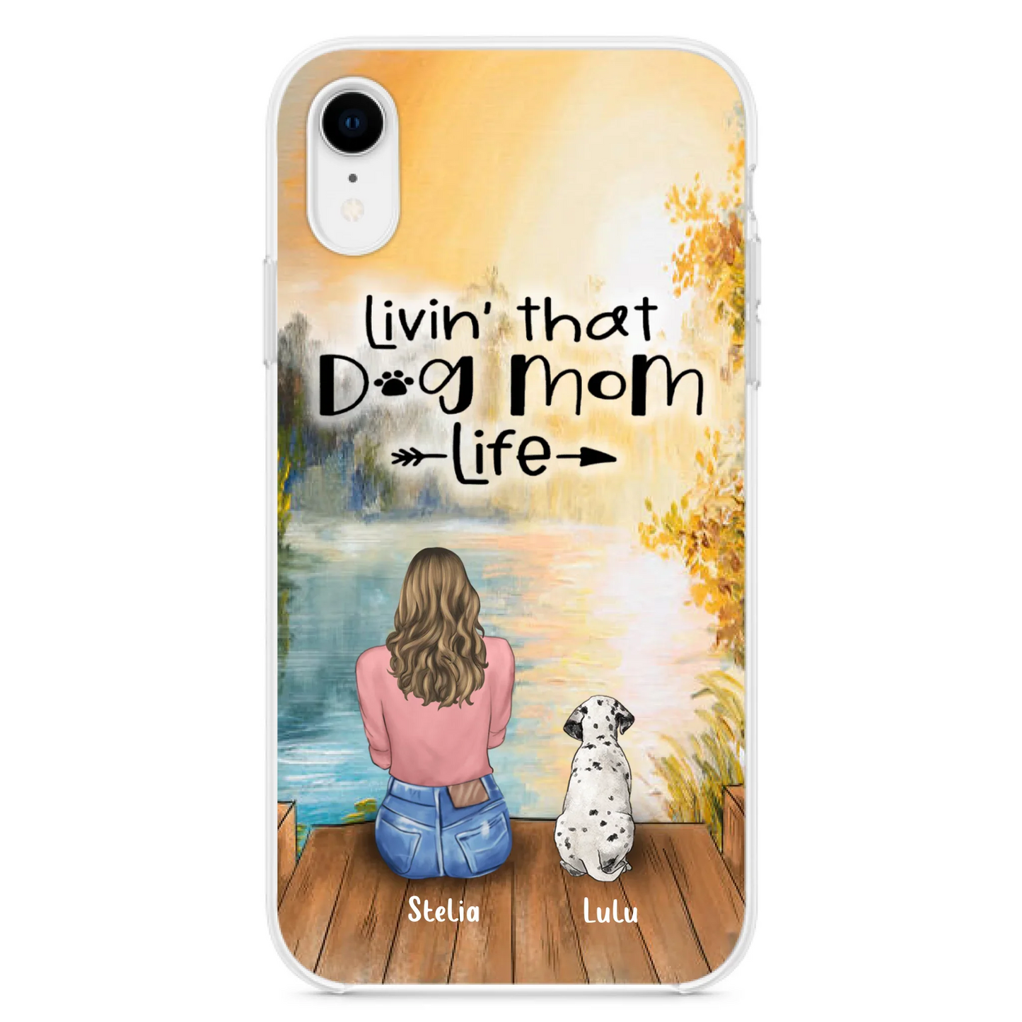 Custom Personalized Dog Mom Phone Case upto 4 Dogs