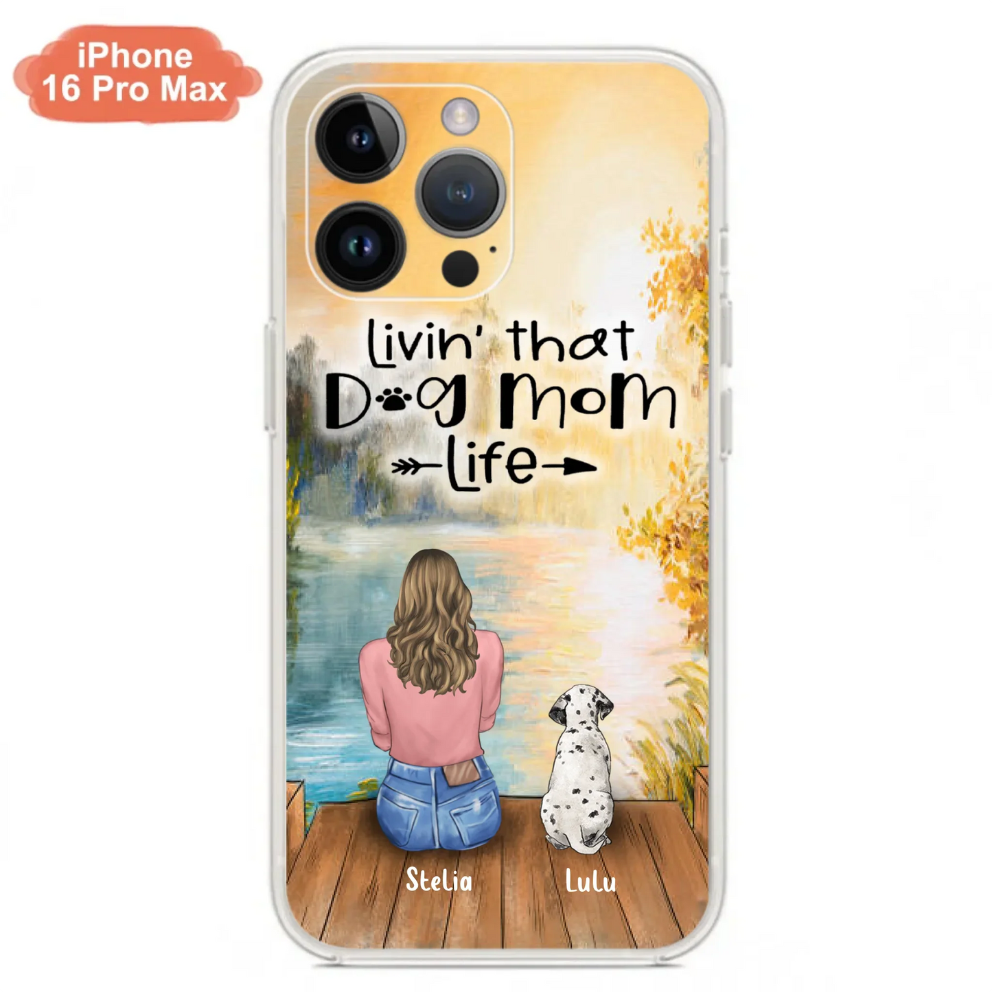 Custom Personalized Dog Mom Phone Case upto 4 Dogs