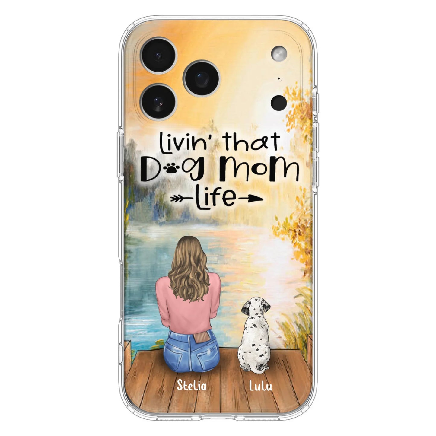 Custom Personalized Dog Mom Phone Case upto 4 Dogs