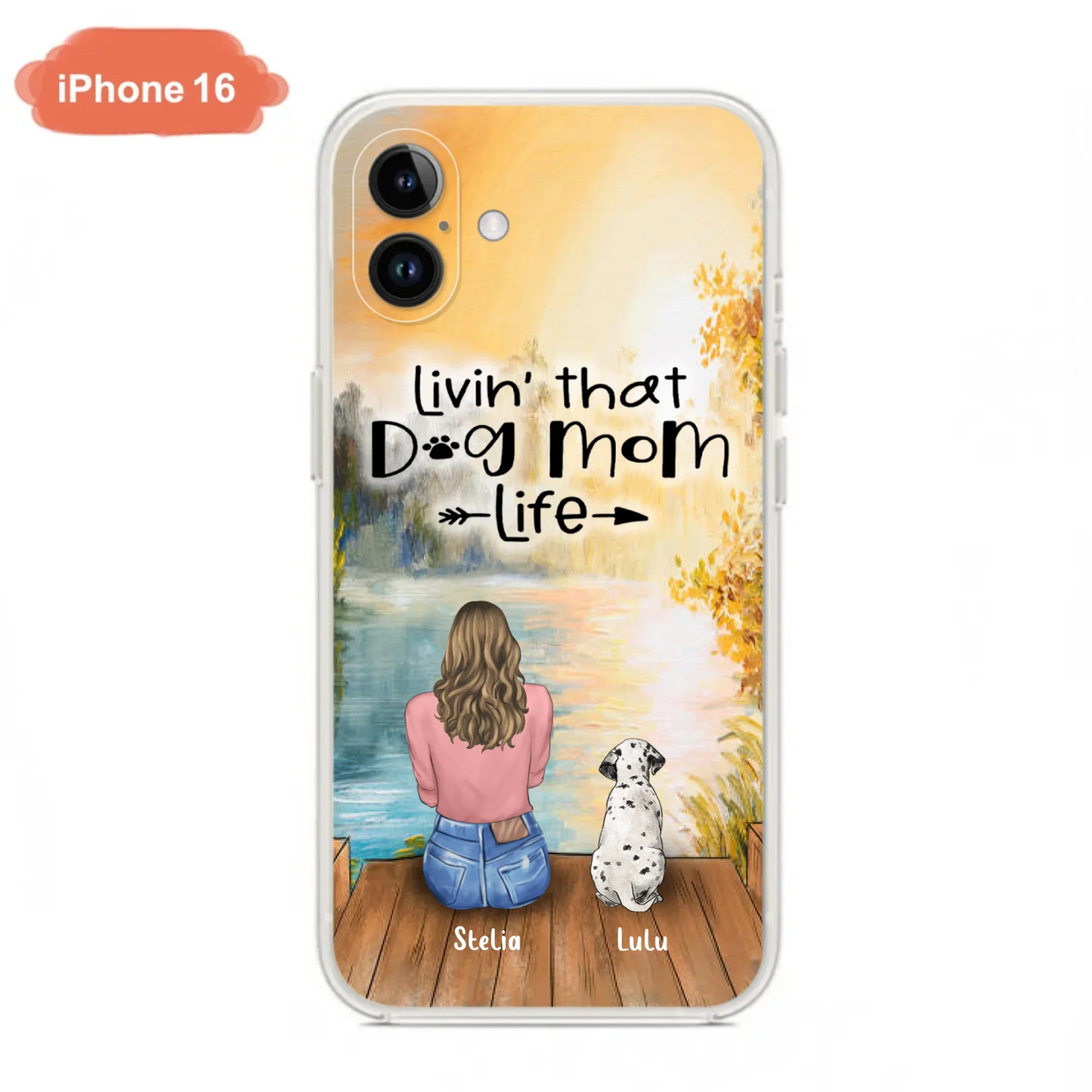 Custom Personalized Dog Mom Phone Case upto 4 Dogs