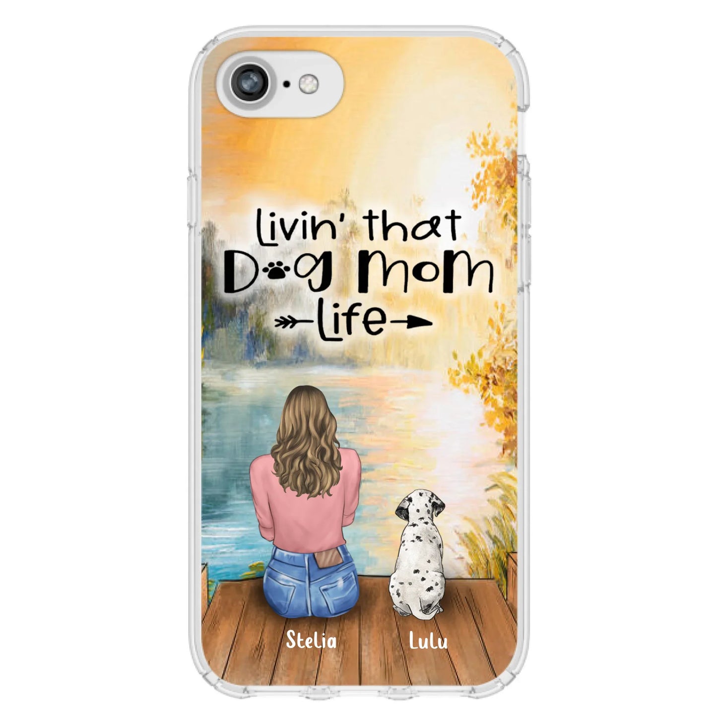 Custom Personalized Dog Mom Phone Case upto 4 Dogs