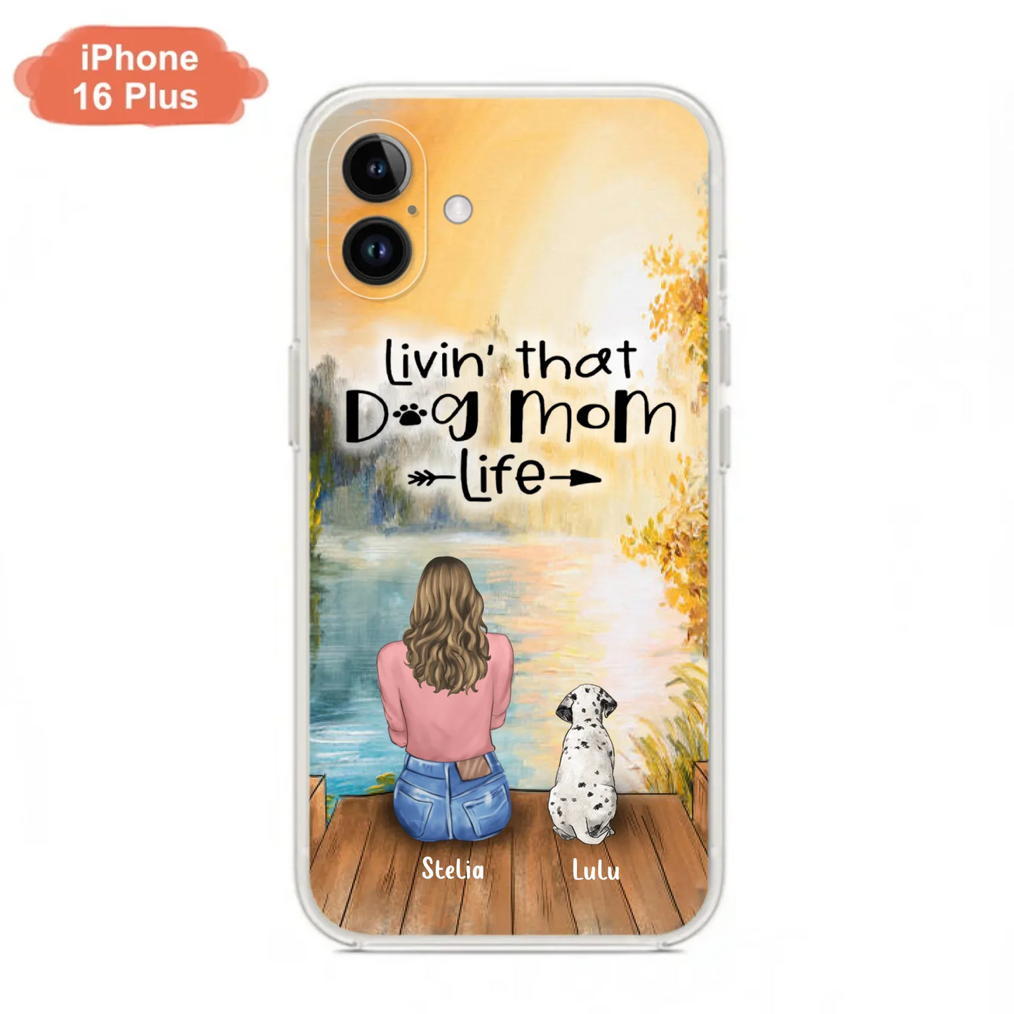 Custom Personalized Dog Mom Phone Case upto 4 Dogs