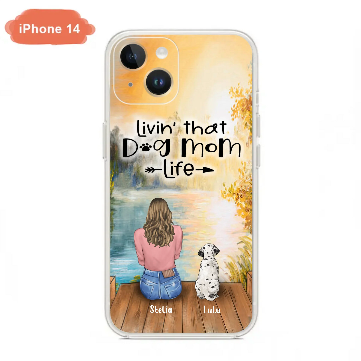 Custom Personalized Dog Mom Phone Case upto 4 Dogs