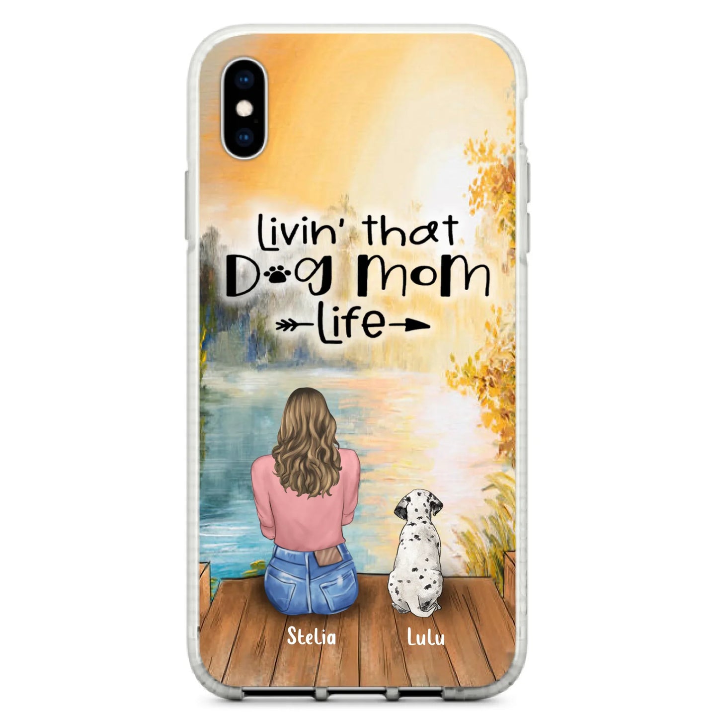 Custom Personalized Dog Mom Phone Case upto 4 Dogs