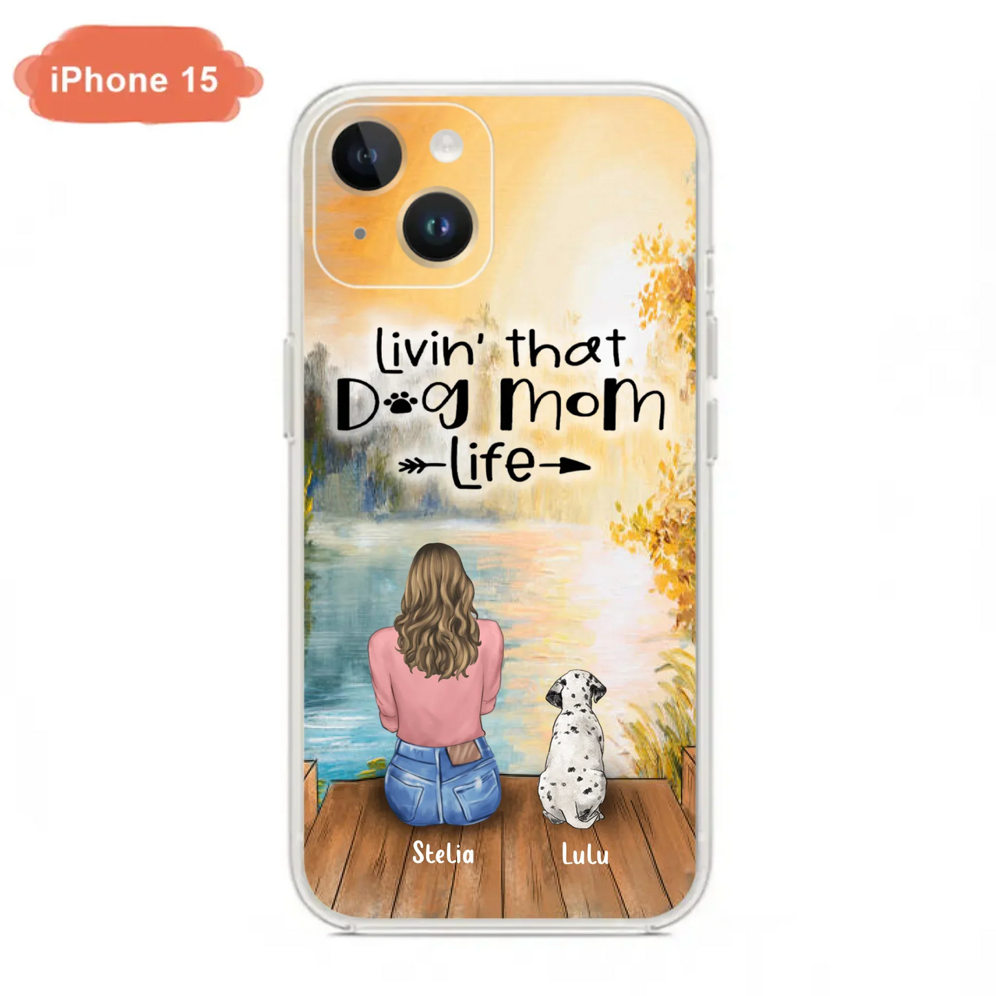 Custom Personalized Dog Mom Phone Case upto 4 Dogs