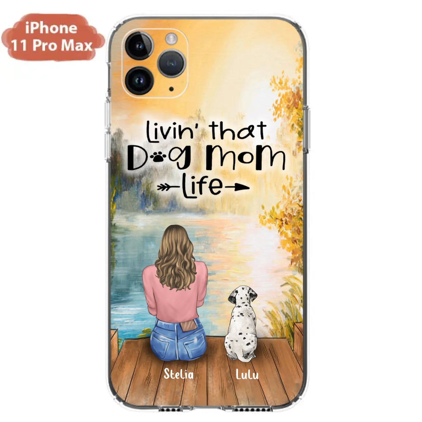 Custom Personalized Dog Mom Phone Case upto 4 Dogs