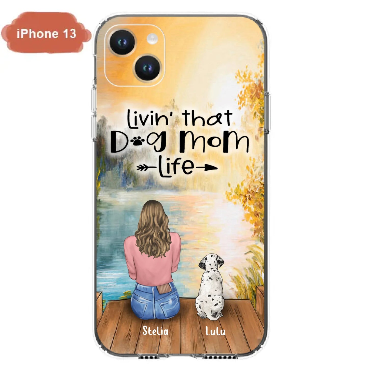 Custom Personalized Dog Mom Phone Case upto 4 Dogs