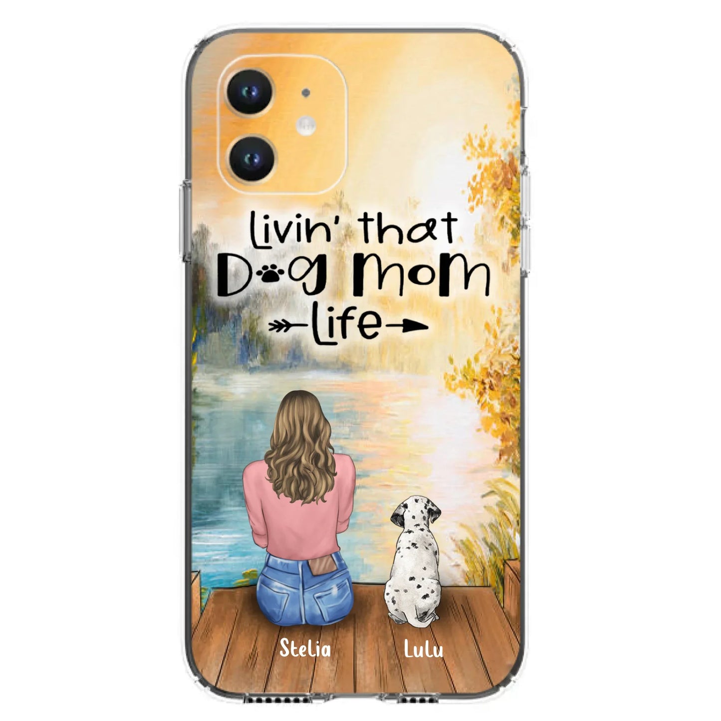 Custom Personalized Dog Mom Phone Case upto 4 Dogs