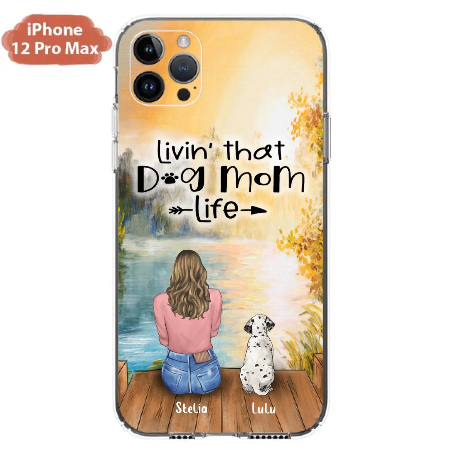 Custom Personalized Dog Mom Phone Case upto 4 Dogs