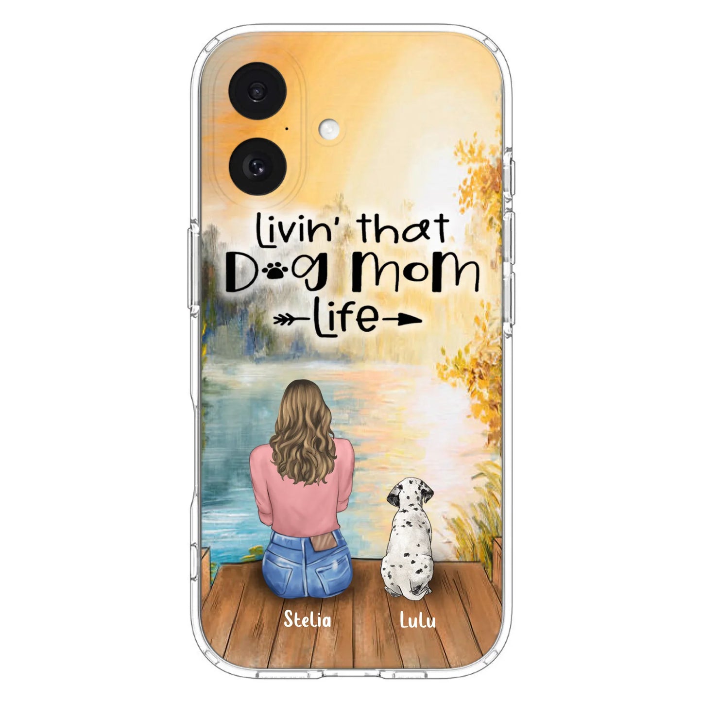 Custom Personalized Dog Mom Phone Case upto 4 Dogs