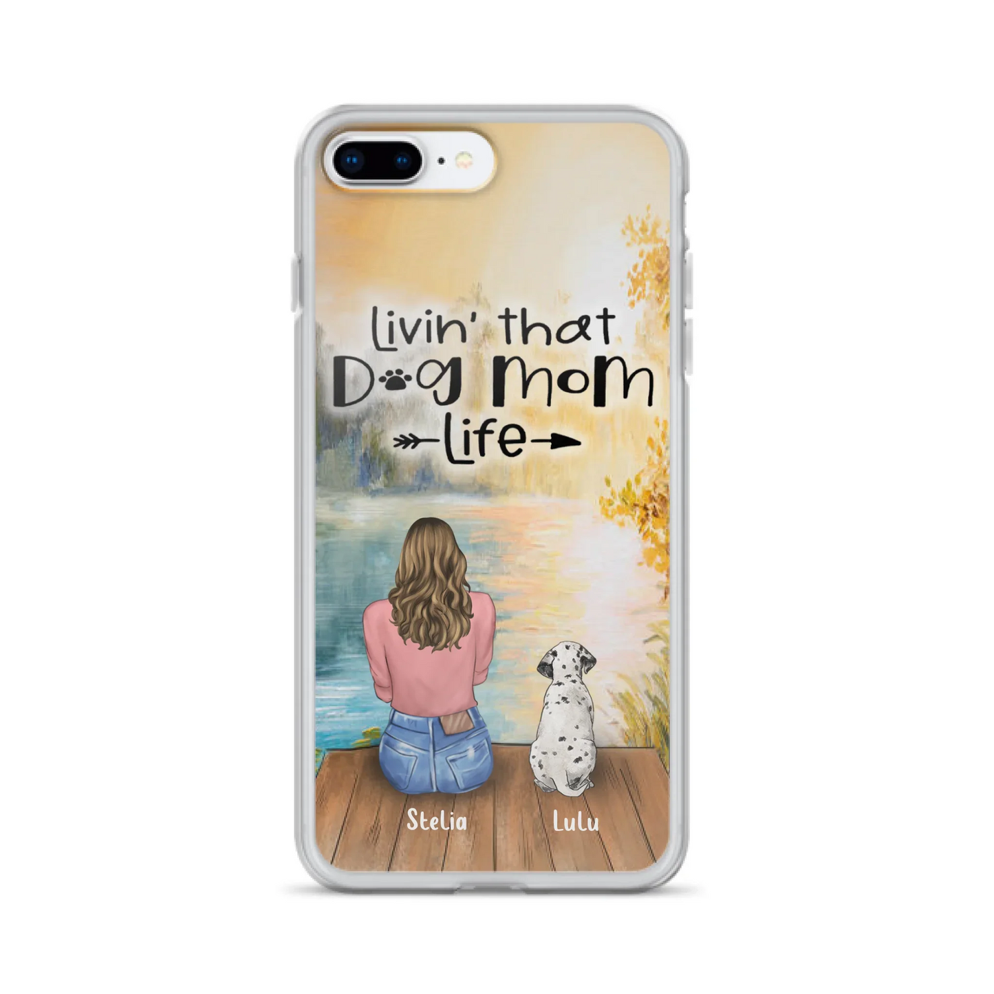 Custom Personalized Dog Mom Phone Case upto 4 Dogs