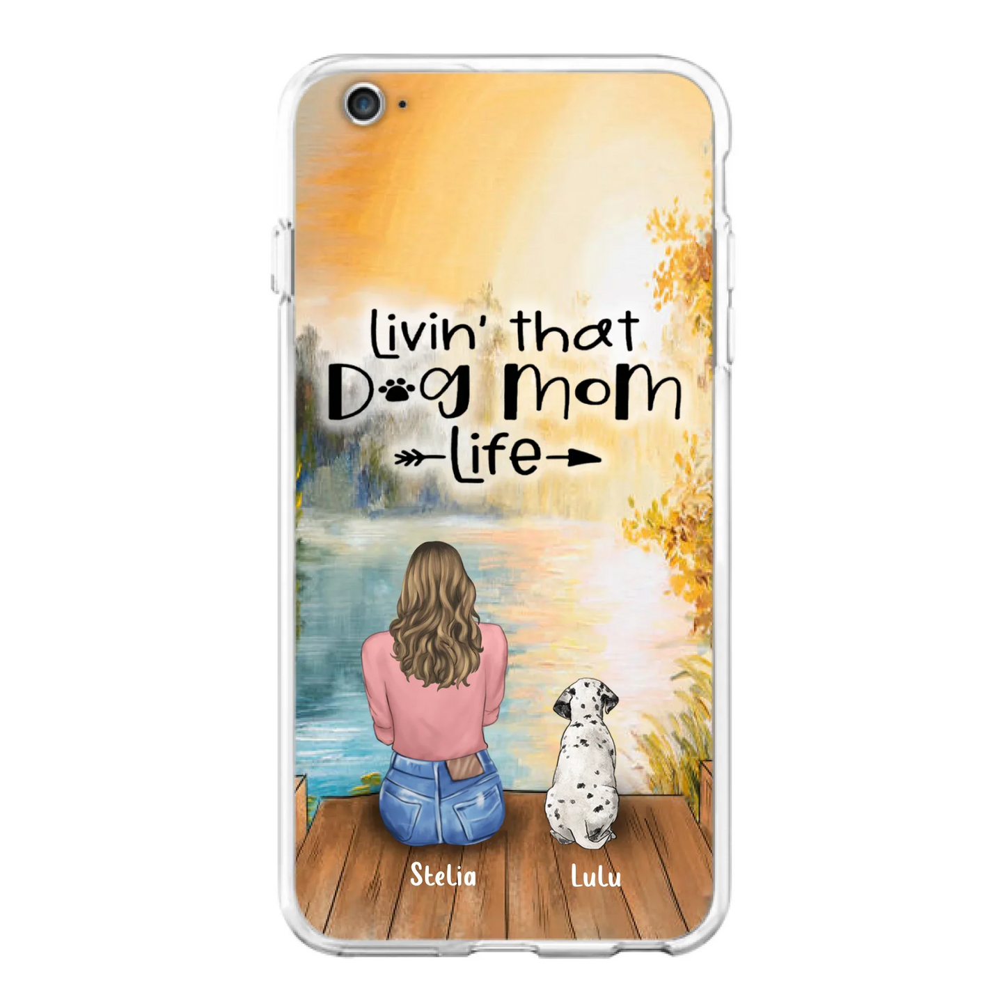 Custom Personalized Dog Mom Phone Case upto 4 Dogs