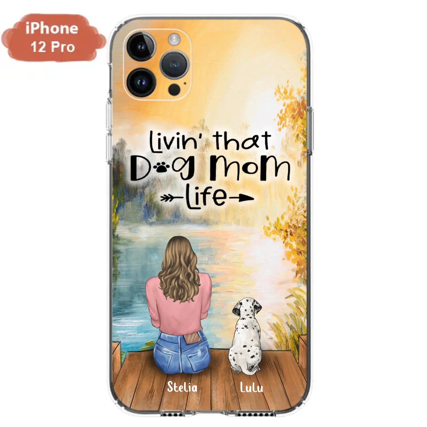 Custom Personalized Dog Mom Phone Case upto 4 Dogs