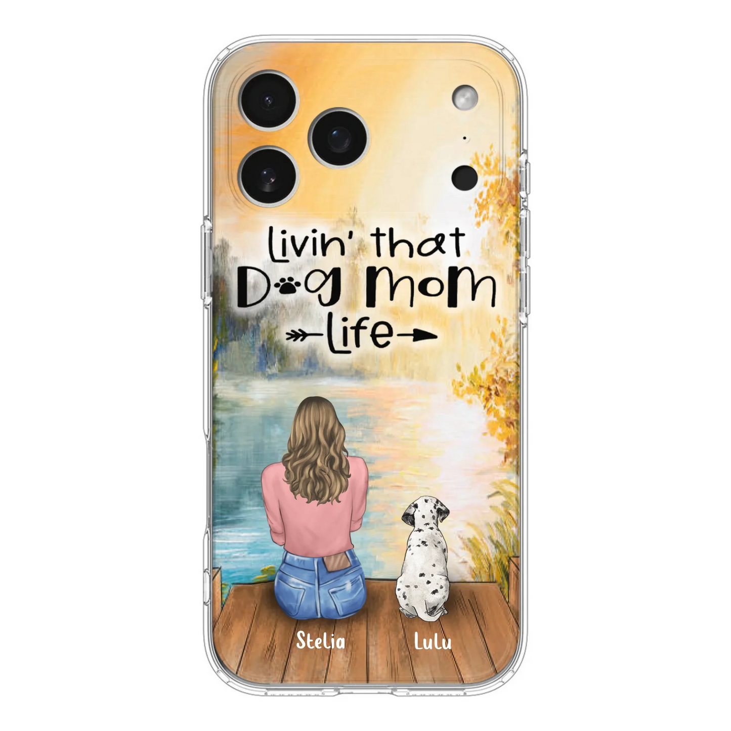 Custom Personalized Dog Mom Phone Case upto 4 Dogs