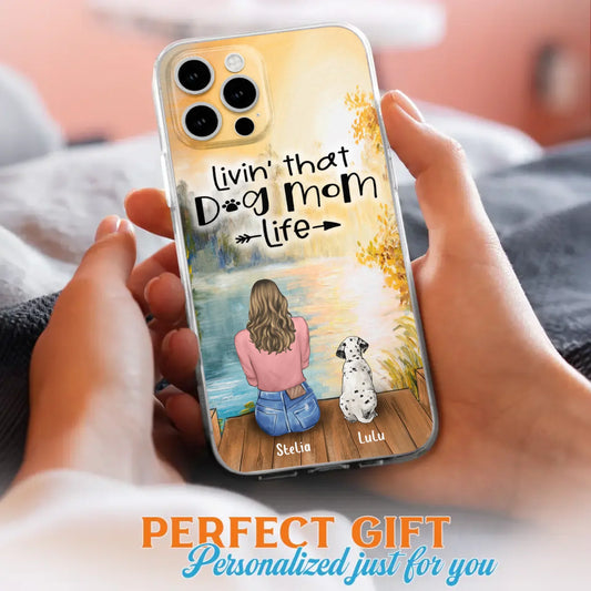 Custom Personalized Dog Mom Phone Case upto 4 Dogs