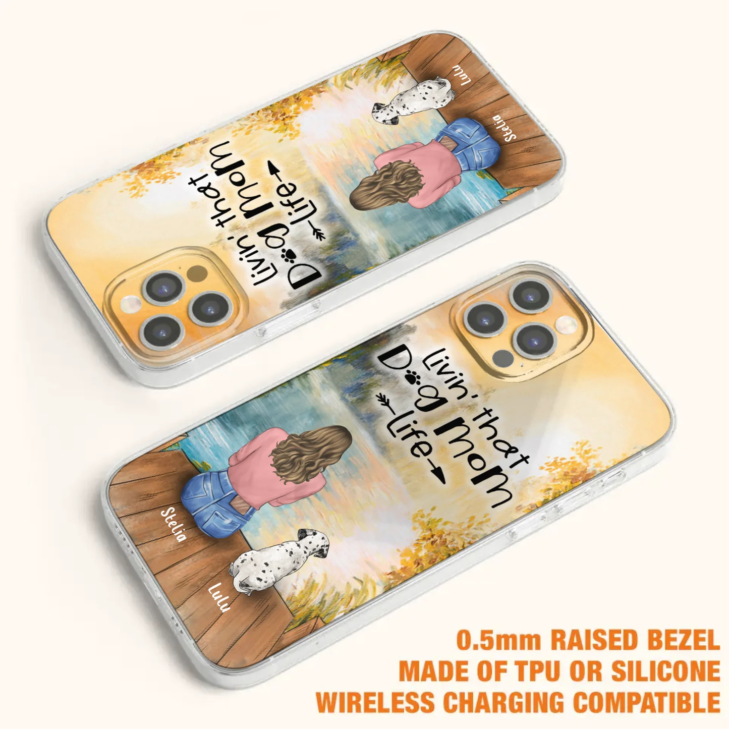 Custom Personalized Dog Mom Phone Case upto 4 Dogs