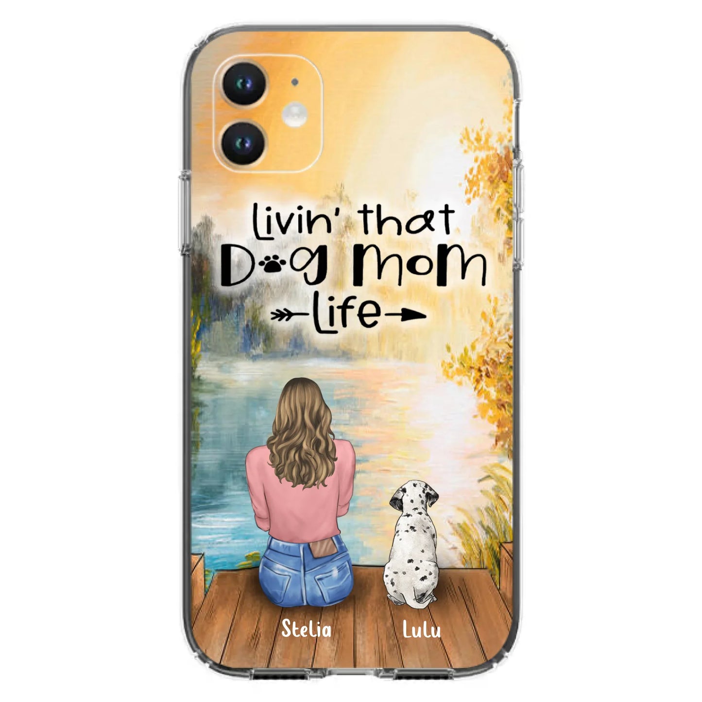 Custom Personalized Dog Mom Phone Case upto 4 Dogs