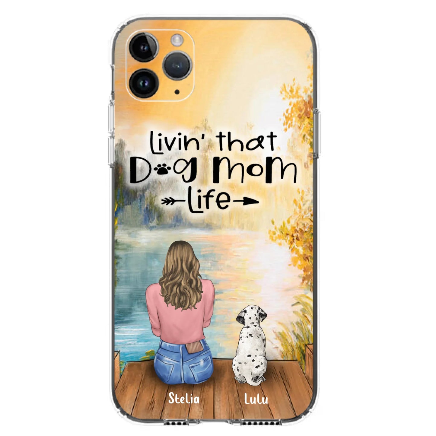 Custom Personalized Dog Mom Phone Case upto 4 Dogs