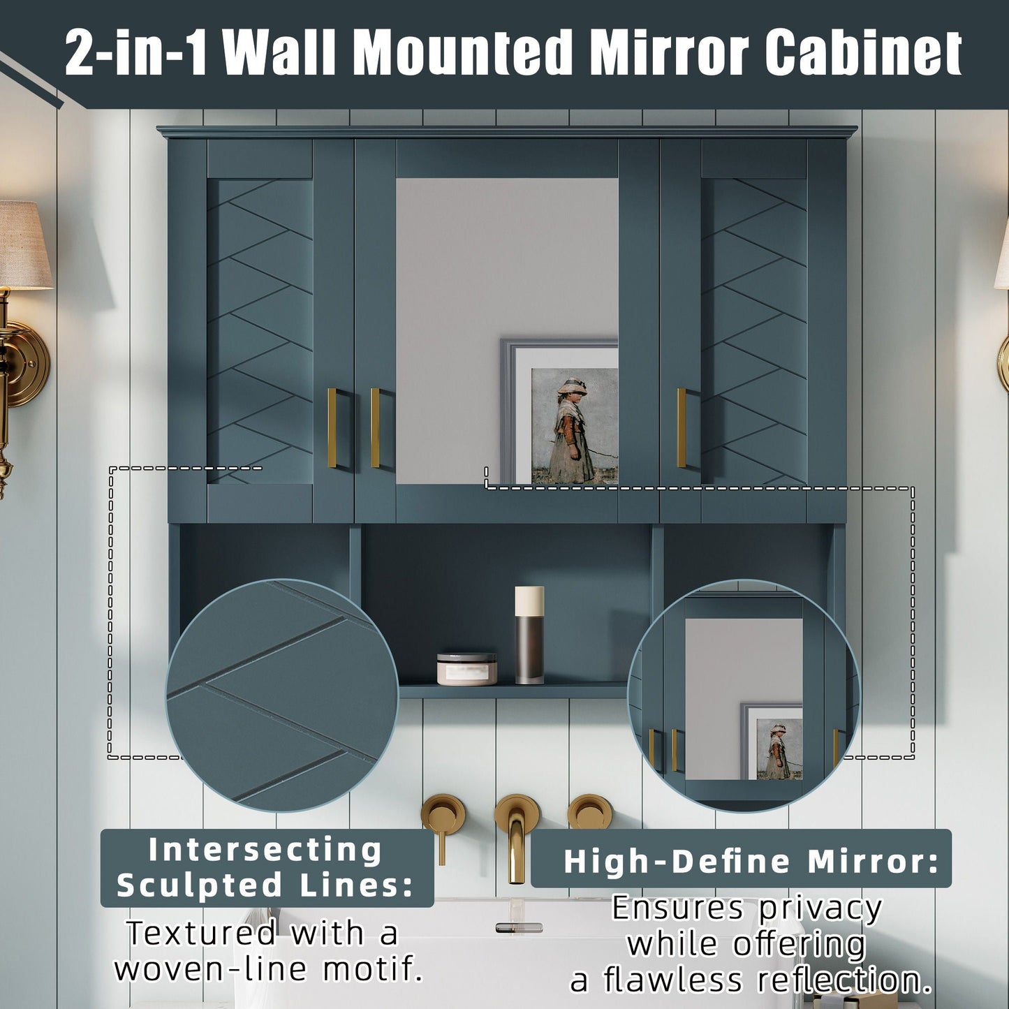 Modern Wall Mounted Medicine Cabinet With Mirror