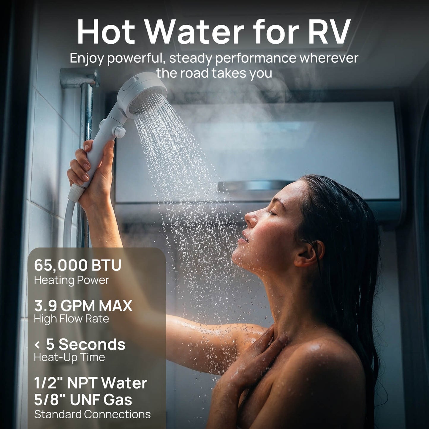 Tankless Propane Water Heater, Unit Only Rotorua 65K BTU RV