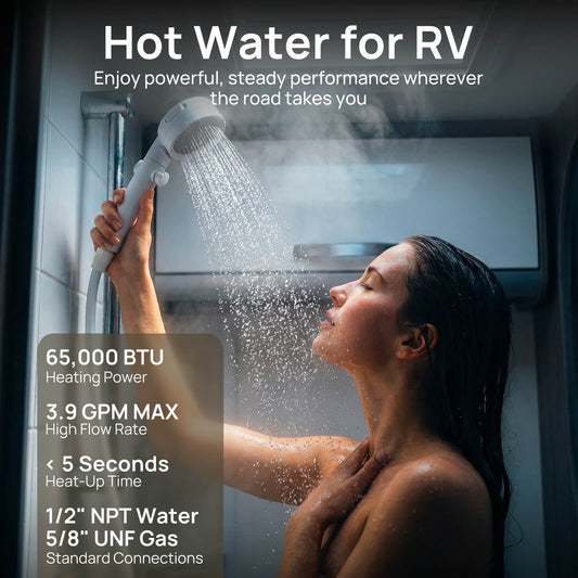 Tankless Propane Water Heater, Unit Only Rotorua 65K BTU RV