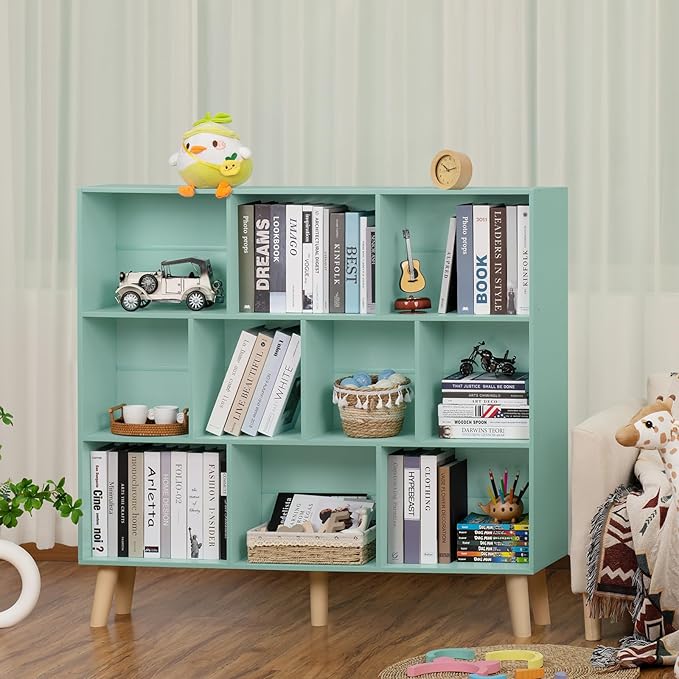 LEYAOYAO 10 Cube Bookshelf Freestanding