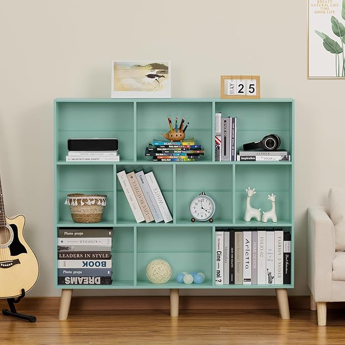 LEYAOYAO 10 Cube Bookshelf Freestanding