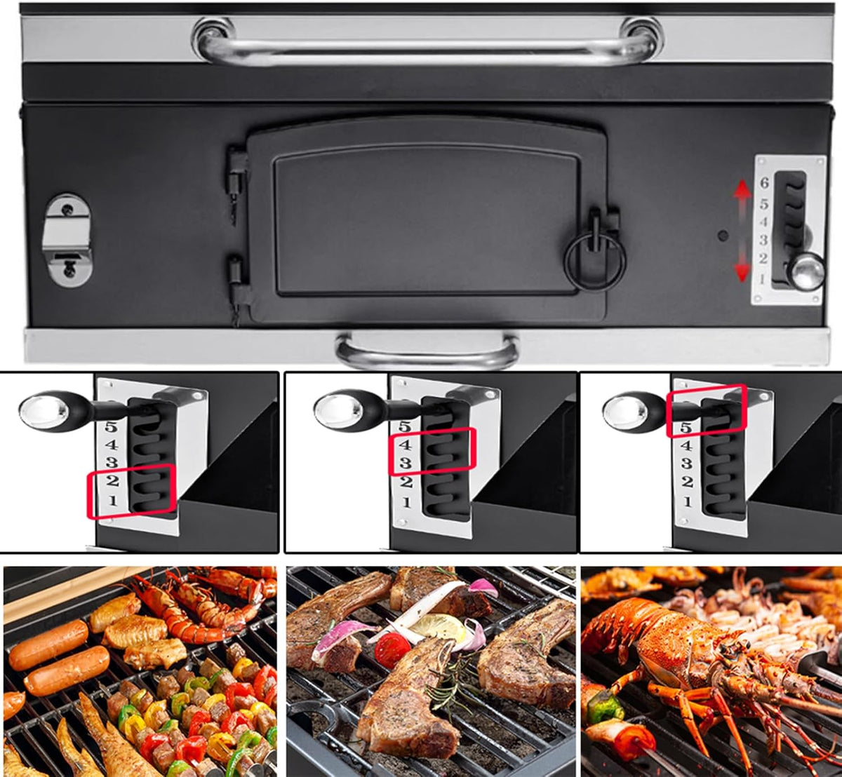 Built In Grill, 29-Inch Oversize Cooking Area (Charcoal barbecue grill kit)