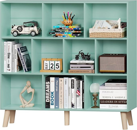 LEYAOYAO 10 Cube Bookshelf Freestanding