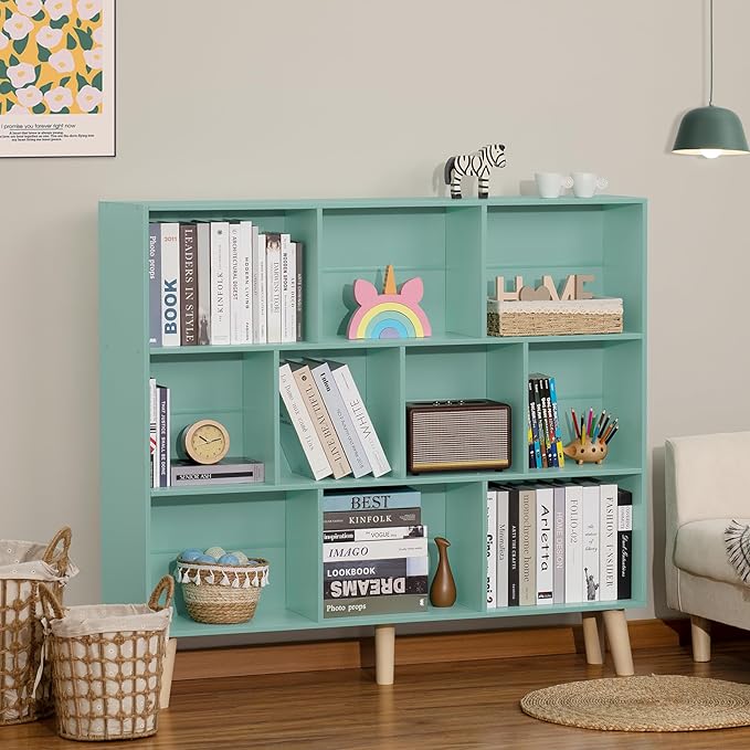 LEYAOYAO 10 Cube Bookshelf Freestanding