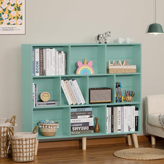 LEYAOYAO 10 Cube Bookshelf Freestanding