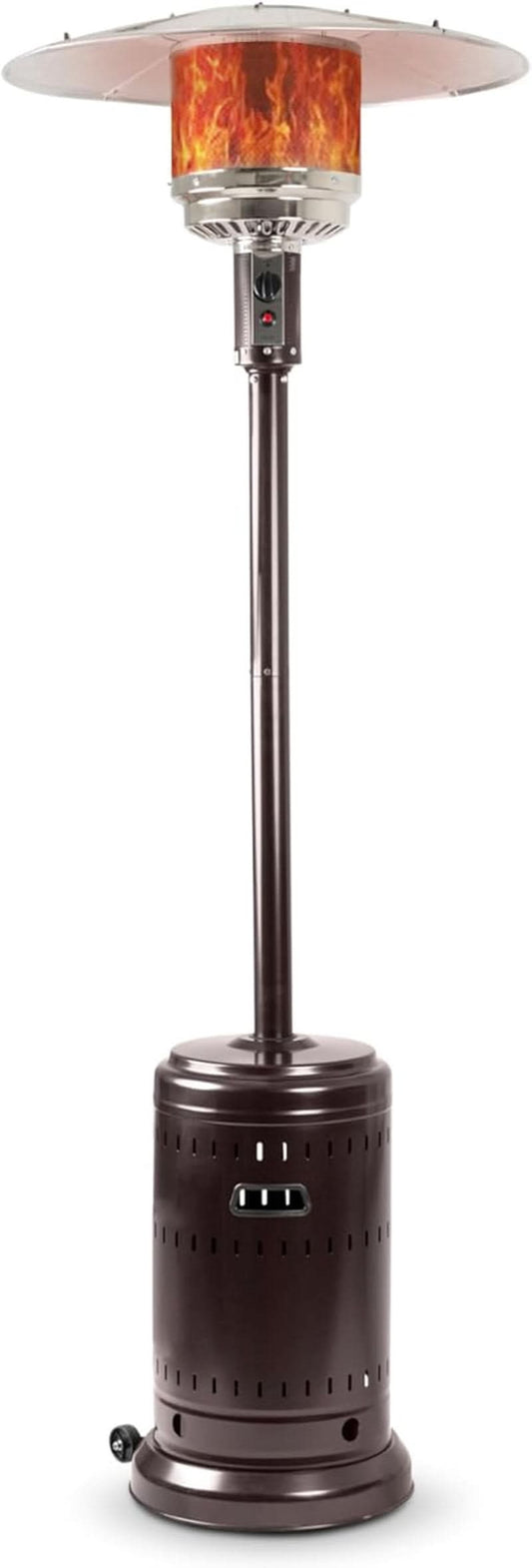 Outdoor Patio Heater w/ Wheels Bronze 46K BTU