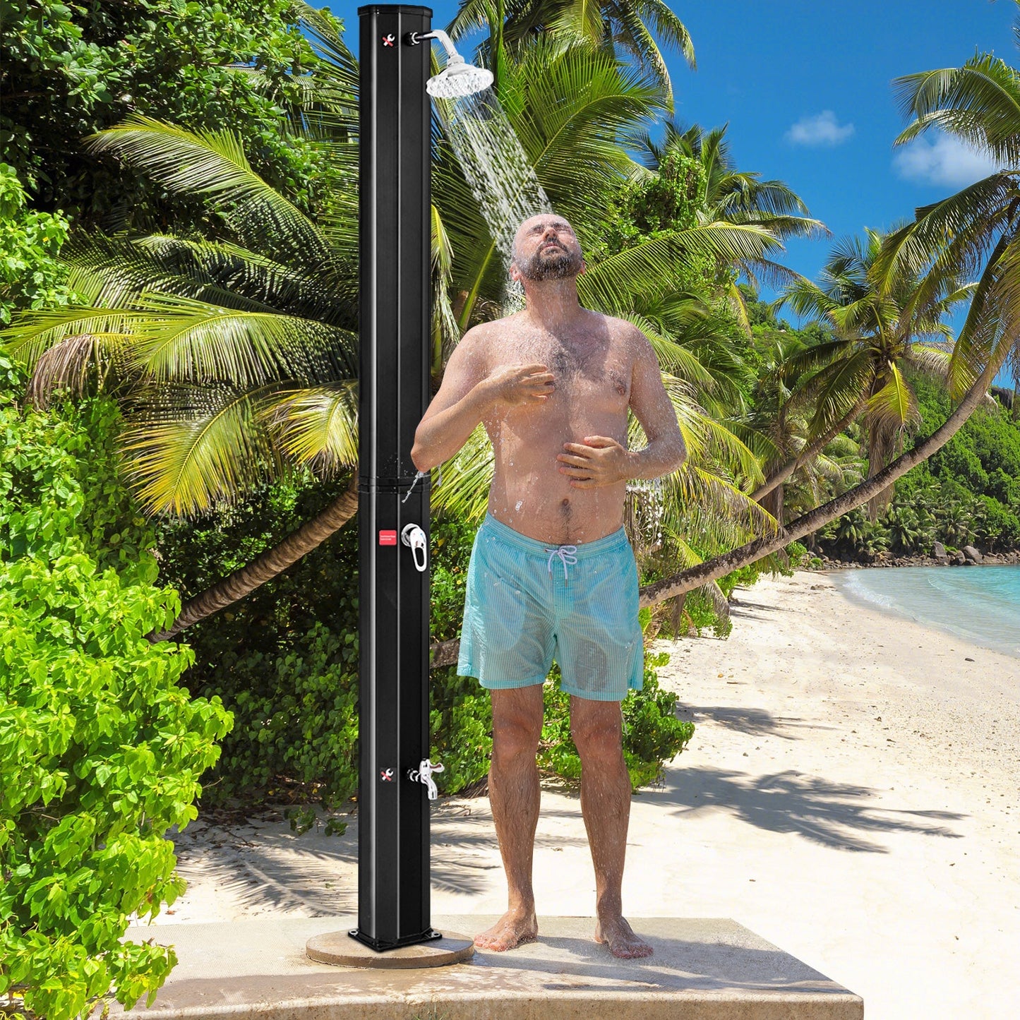 Adjustable Outdoor Solar Heating Shower Head