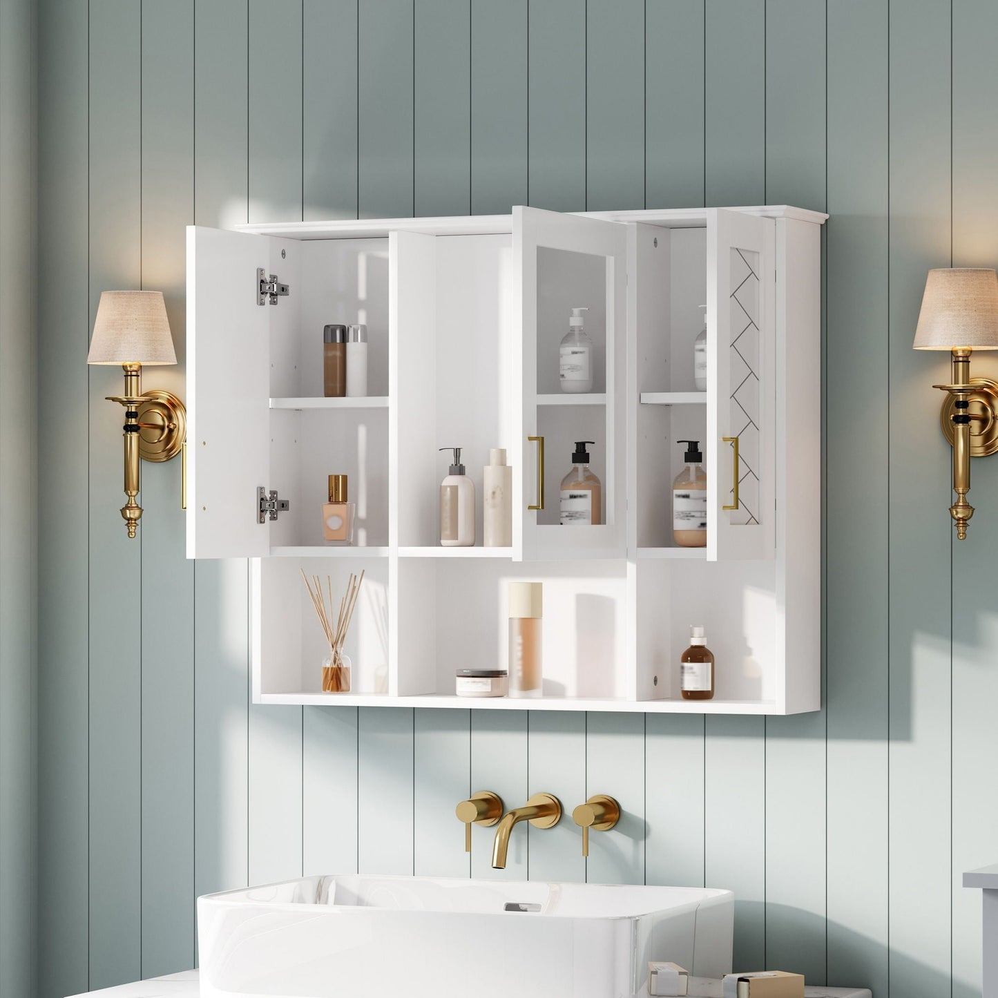 Modern Wall Mounted Medicine Cabinet With Mirror