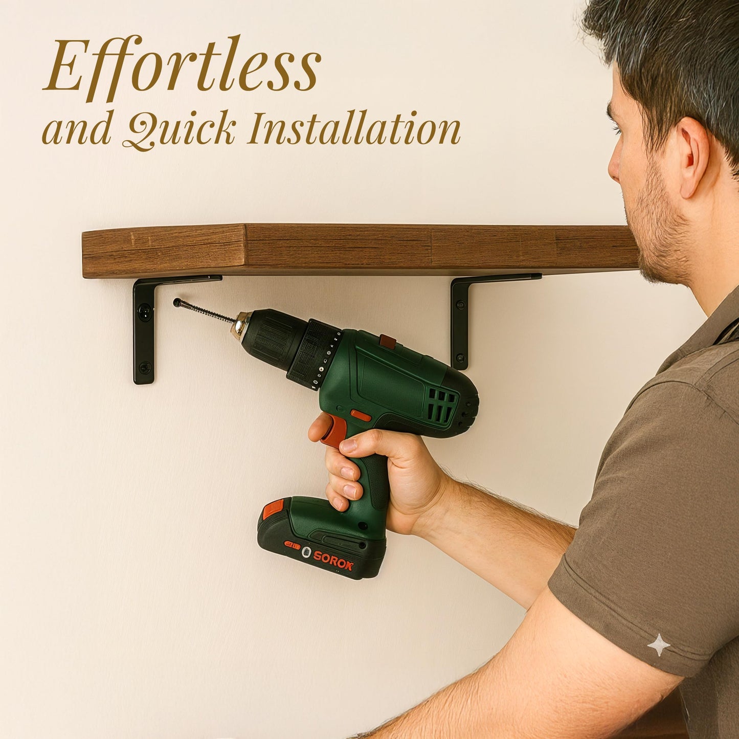 Floating Shelves for Wall – Solid Wood Rustic Hanging Shelves