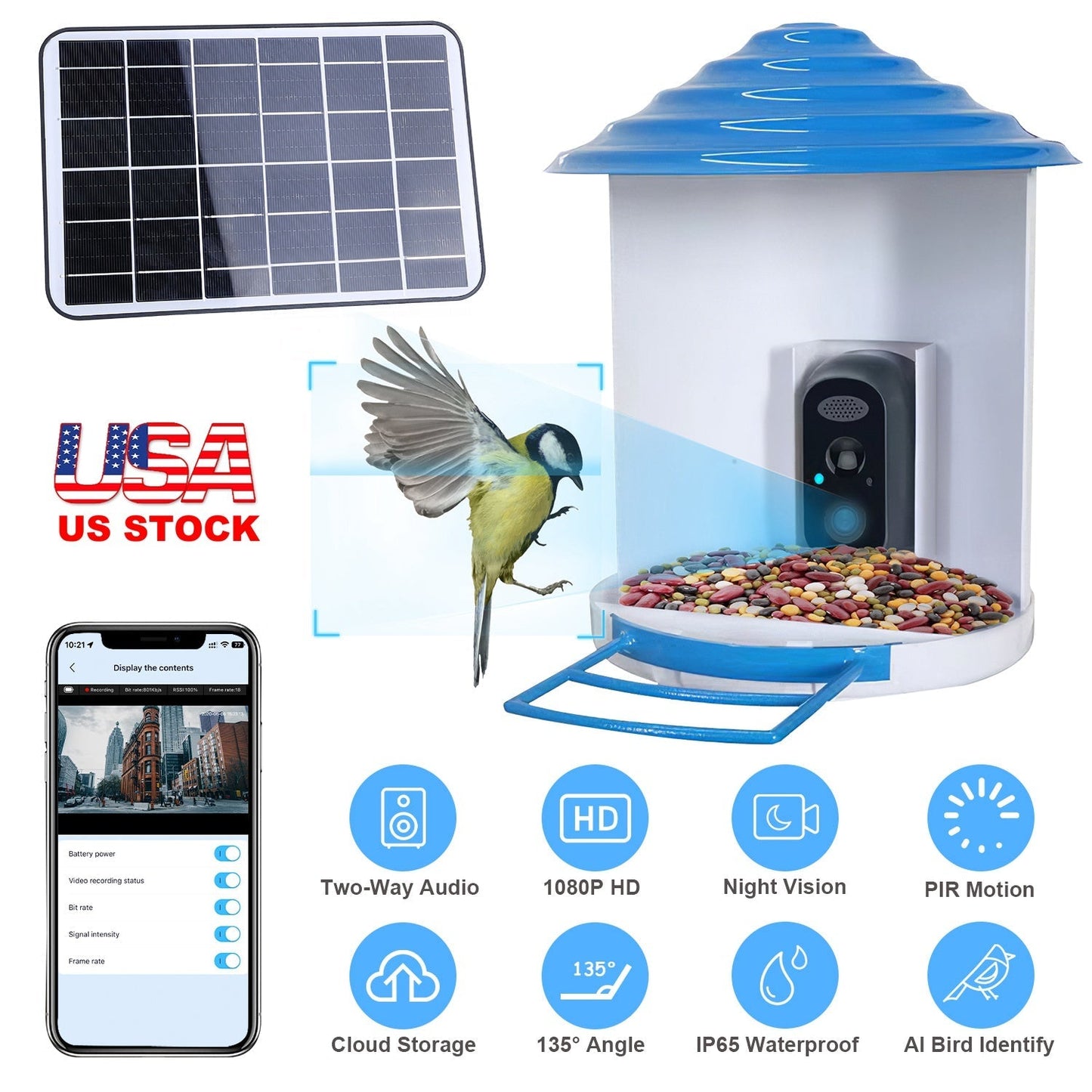 Smart Bird Feeder with Solar Powered Camera