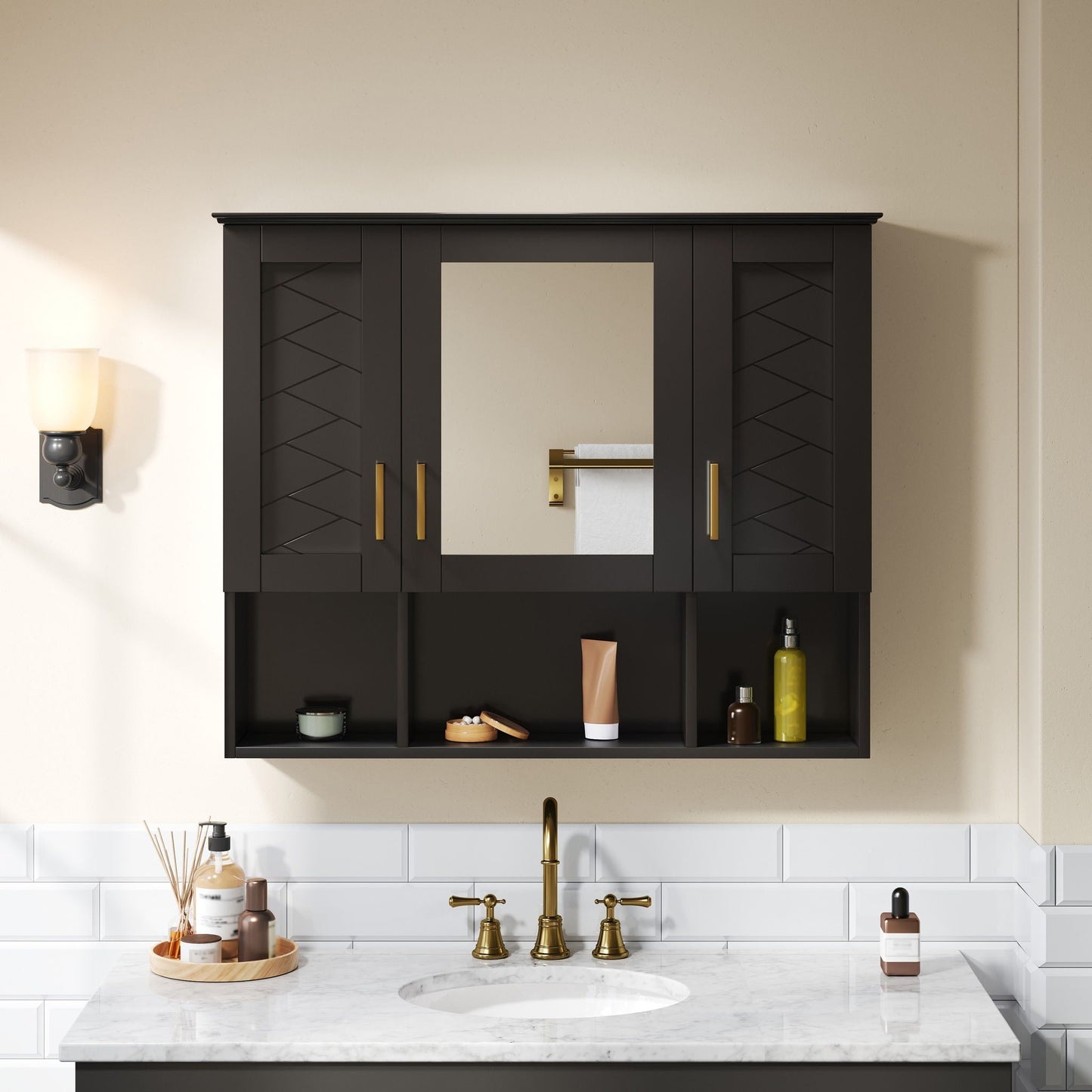 Modern Wall Mounted Medicine Cabinet With Mirror