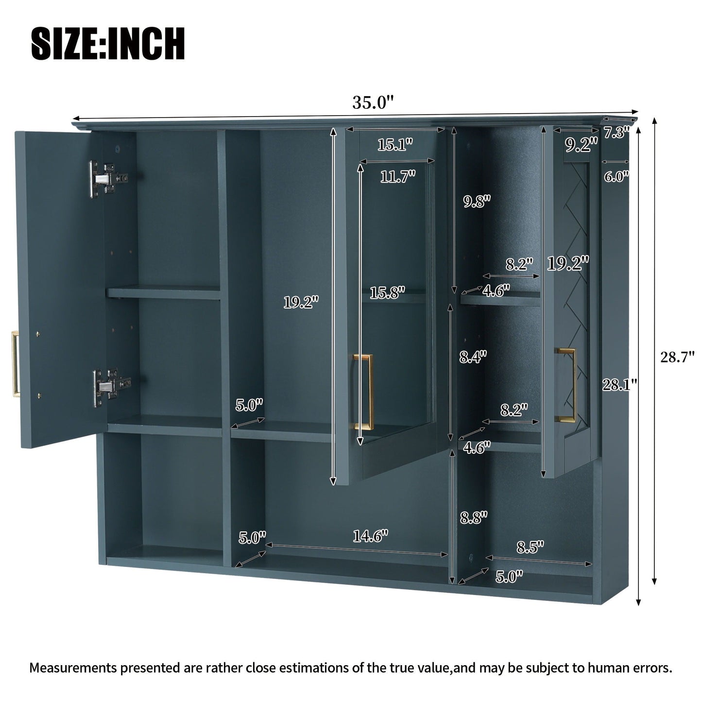 Modern Wall Mounted Medicine Cabinet With Mirror